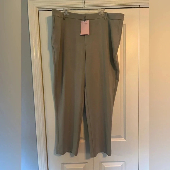 Avec Les Filles NWT Trousers. Size XXL. Anthropologie. Light green/green gray. - Picture 1 of 8